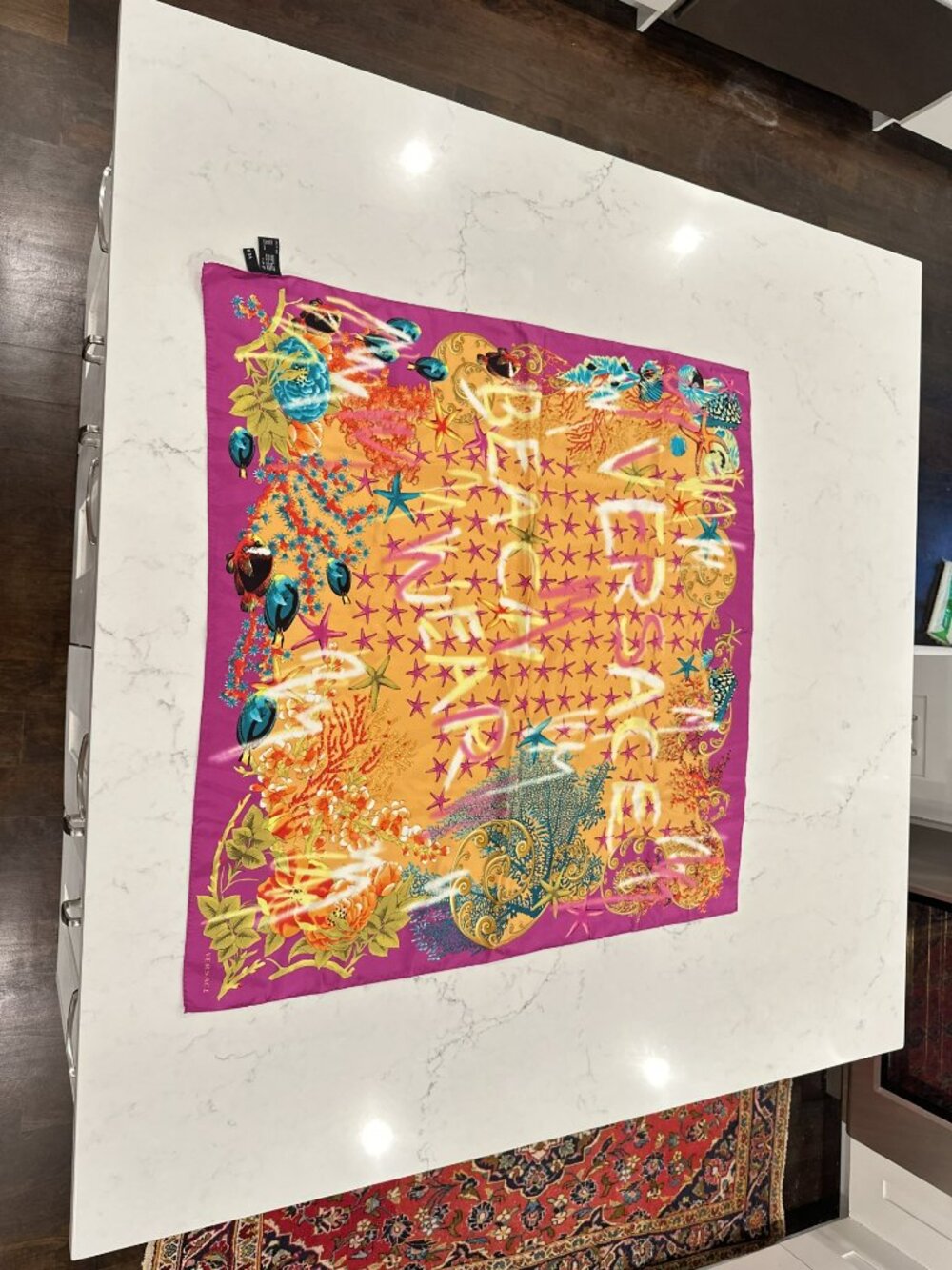 Versace Colorful 100% silk scarf
